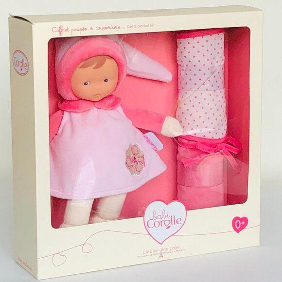 New in Box-Corolle Babi Miss Doll (24cm) and Blanket - Pink For Age 0+ - Picture 8 of 14